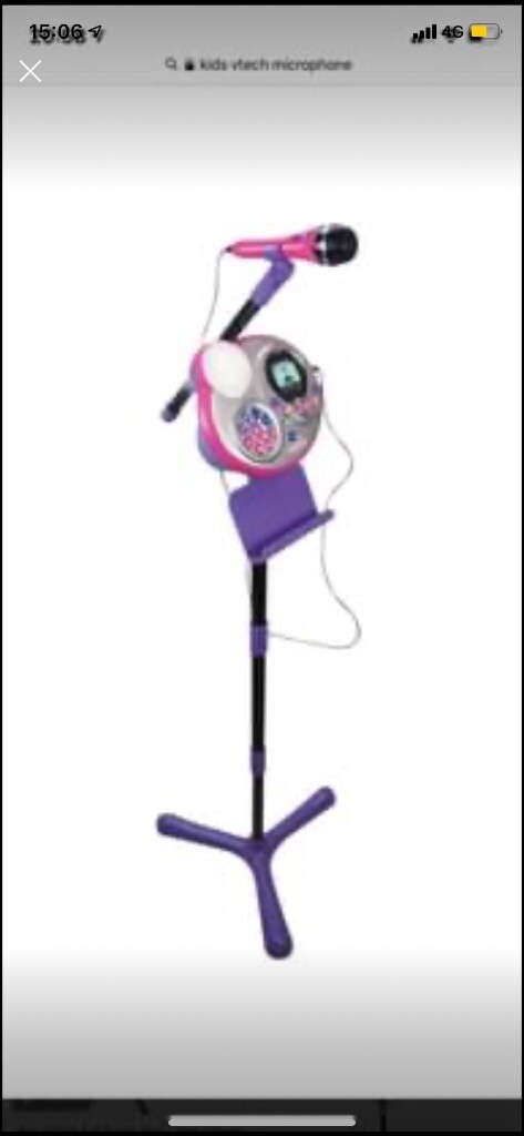 vtech kidi super star karaoke system with mic stand